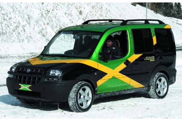Fiat Doblò Jamaicaans bobsleeteam