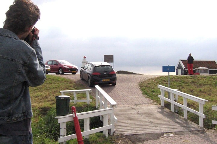 Fotograferen bij vuurtoren van Marken
