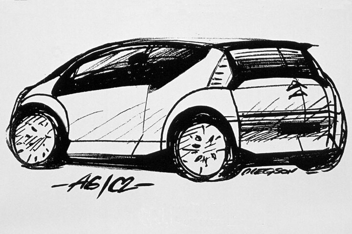 Citroën C2 ontwerpschets