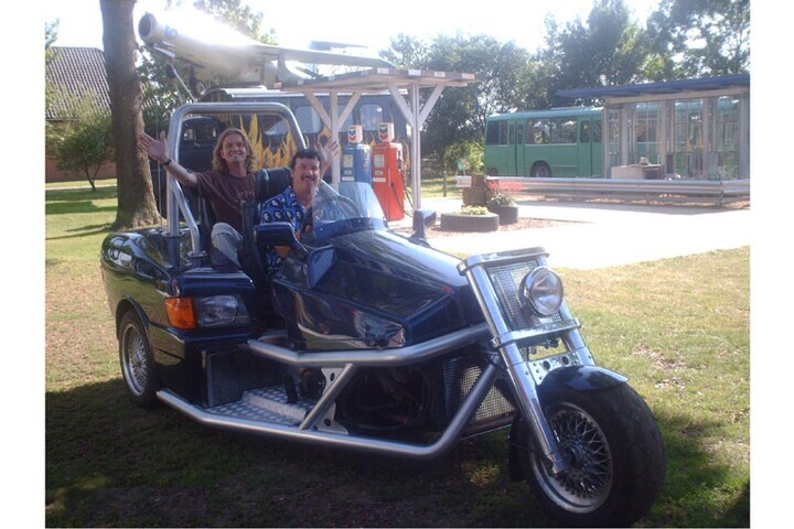 Frank op Mercedes-trike