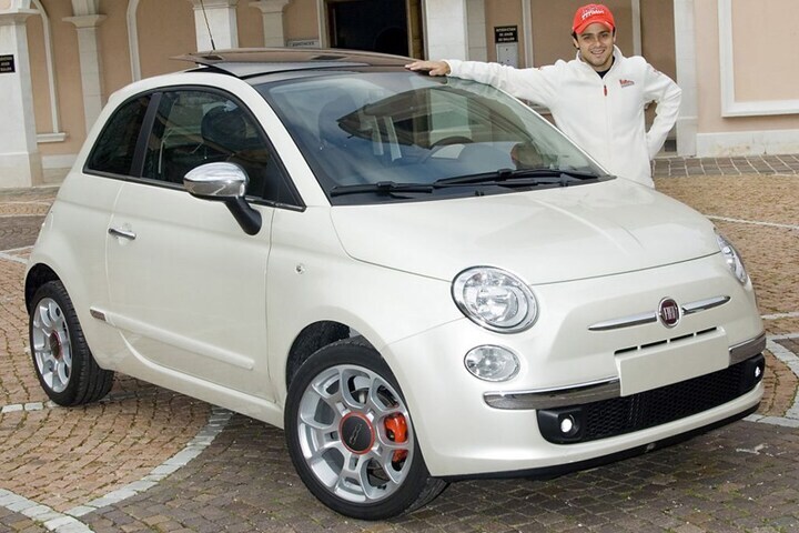 Felipe Massa met Fiat 500