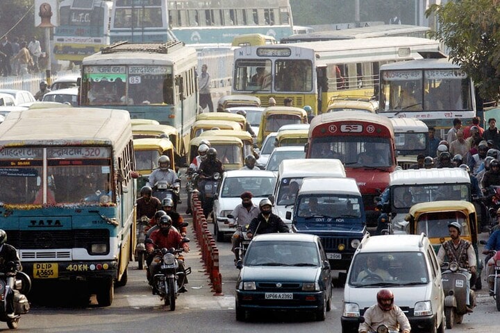 Het verkeer in India | Foto: ANP/AFP