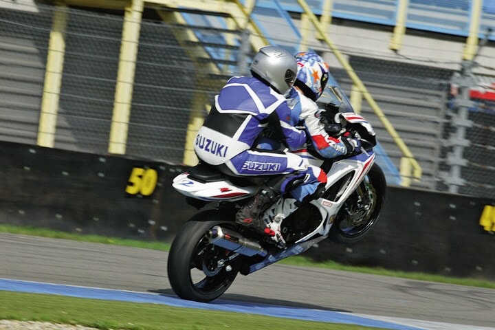 Luc op de motor