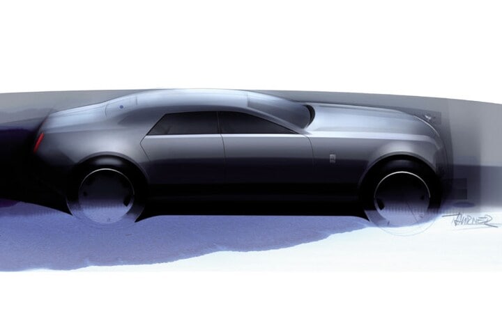 Rolls-Royce RR4 ontwerpschets
