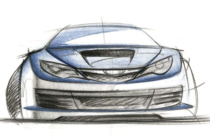 Subaru Impreza WRX STI ontwerpschets