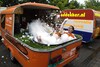 Oranje caravanstoet (foto: René Oudshoorn)