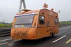 Oranje caravanstoet (foto: René Oudshoorn)