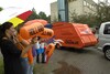 Oranje caravanstoet (foto: René Oudshoorn)