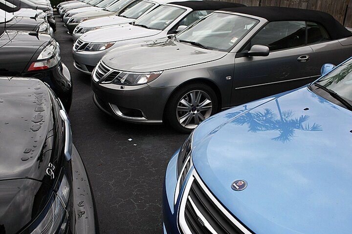 Saab-voorraad in Miami | Foto: ANP/AFP