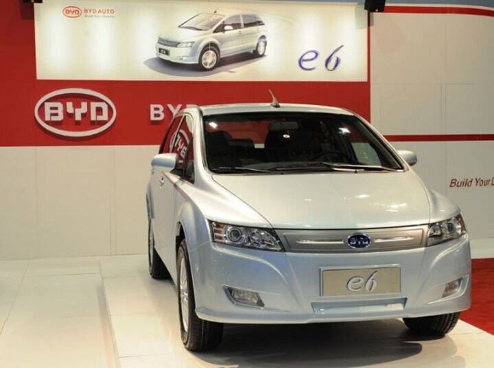 BYD E6 op de Detroit Autoshow | Foto: ANP/EPA