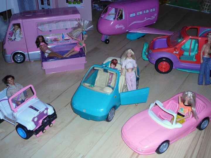 Barbie-auto's bij de familie Vranken