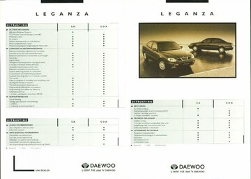 Brochures Daewoo Leganza - Folders