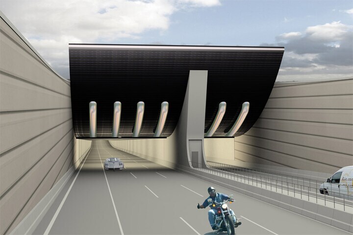 Artists impression Tweede Coentunnel