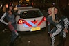 Gumball 3000 op Waterlooplein (foto: Roland Tameli