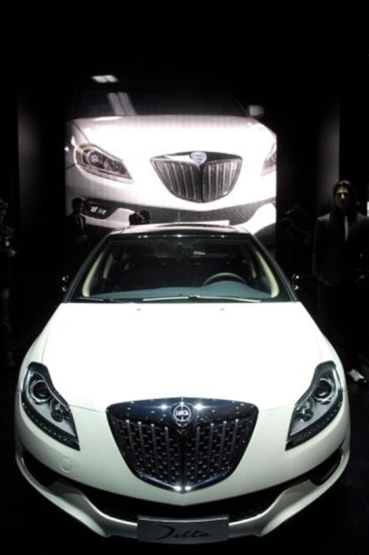 Lancia Delta op de Autosalon van Genève | ANP/EPA