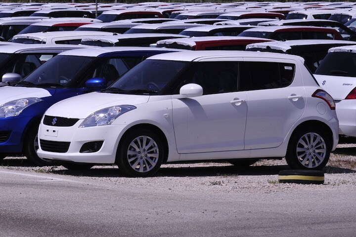 Suzuki Swift op het fabrieksterrein in Esztergom |