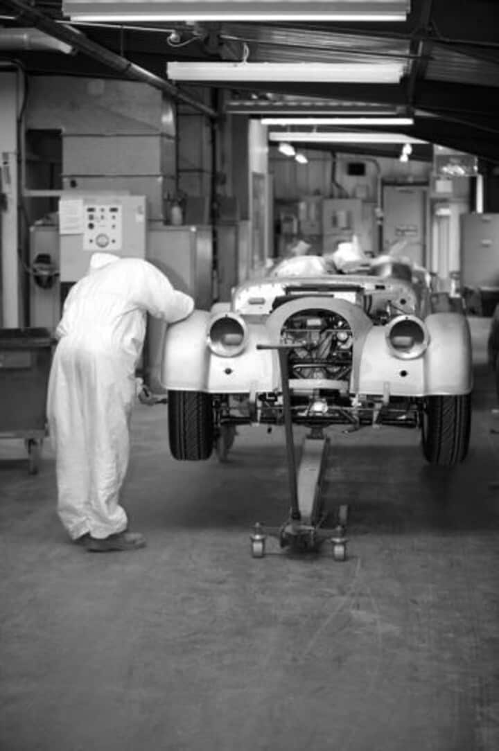 Morgan-fabriek in Malvern Link