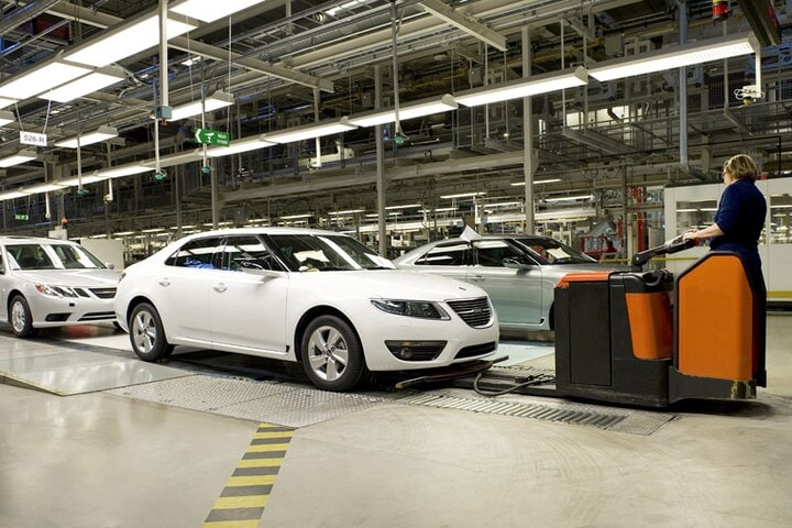 Saab-productie in Trollhättan