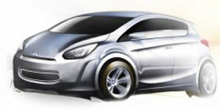 Mitsubishi Colt 2012 schets