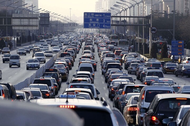 Verkeer in Peking | Foto: ANP/AFP