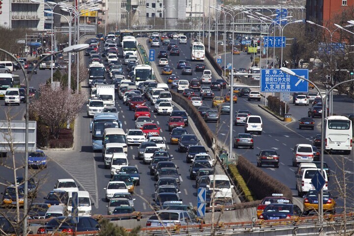 Verkeer in Peking | Foto: ANP/EPA
