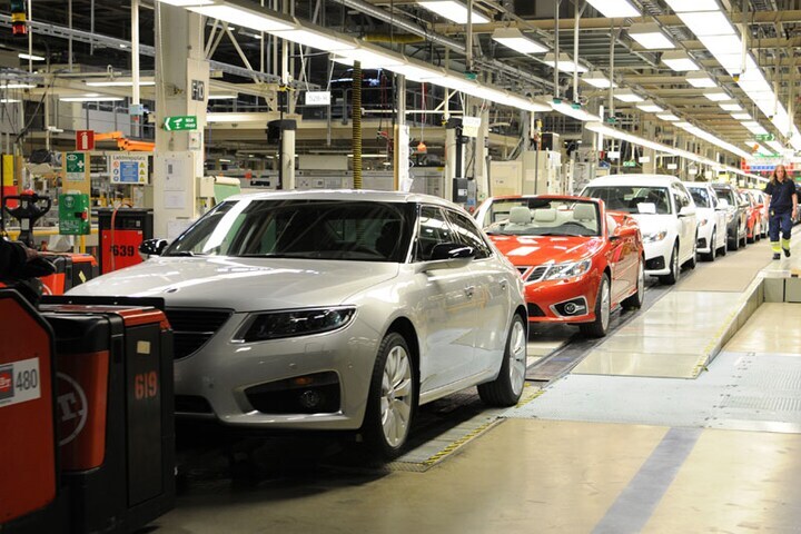 Saab productie
