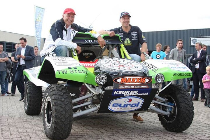 Tom Coronel met McRae 4x2 EV Dakar buggy