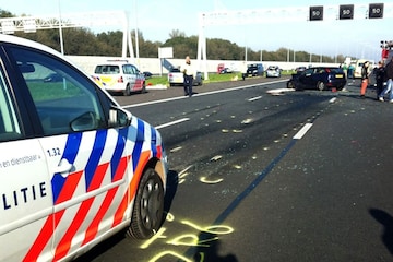 Ongeluk benzinedieven A2 (foto ANP)