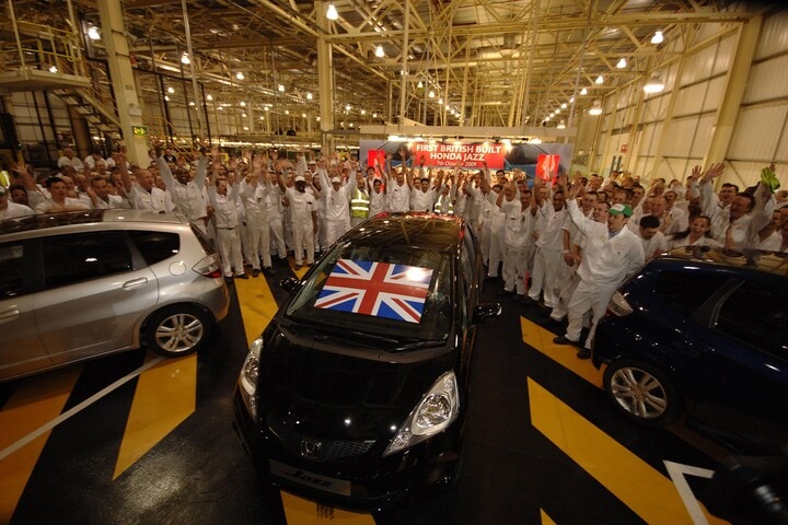Productiestart Honda Jazz in Swindon
