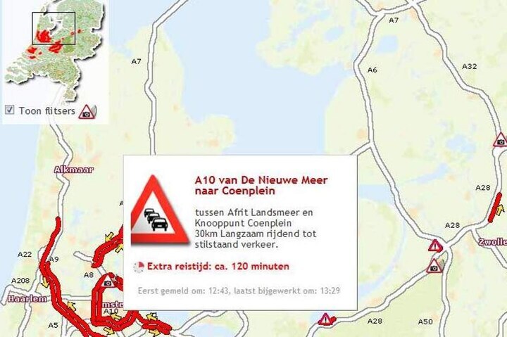 120 minuten vertraging op de A10, 3-2-2012