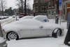 Fisker Karma in de sneeuw (foto: Bastiaan Bretveld