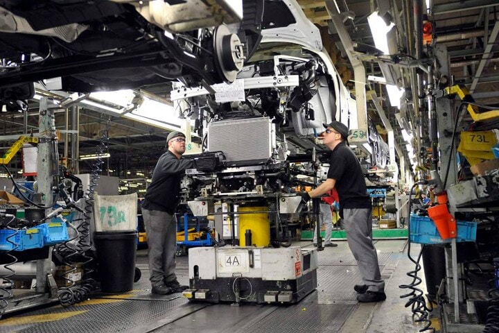 Productie Nissan in Sunderland , Engeland