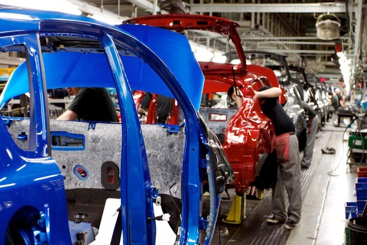 Productie Nissan in Sunderland , Engeland