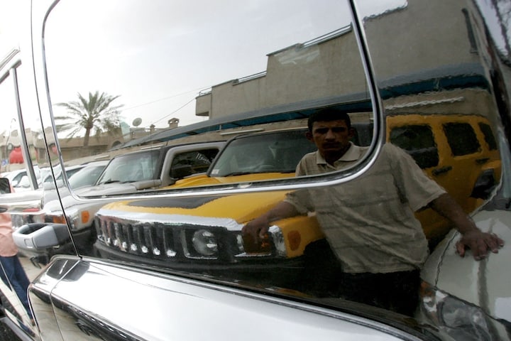 Auto's in Irak (foto: ANP)
