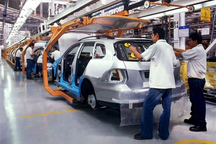 Volkswagen-productielijn in Mexico