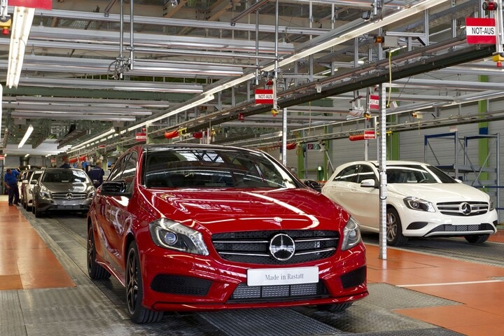 Mercedes-Benz A-klasse productie