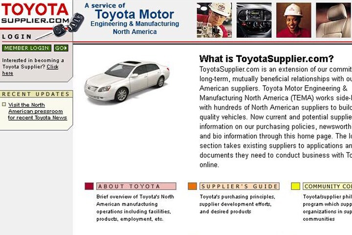 Toyota supplier website