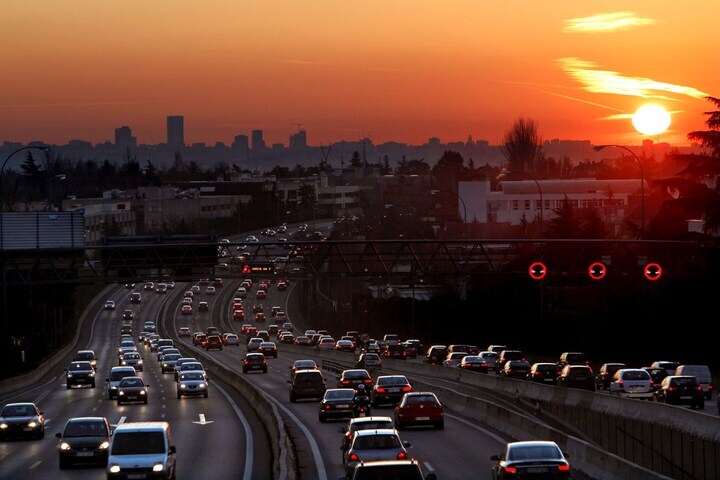 Snelweg bij Madrid | Foto: ANP/EPA