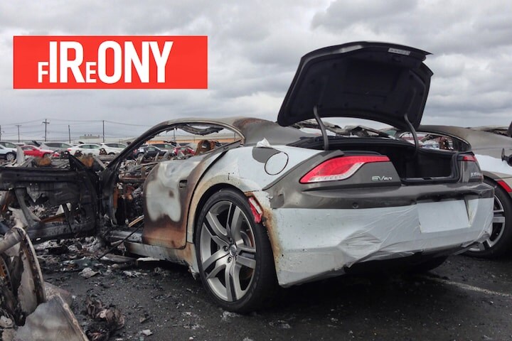 Fisker Karma New Jersey fire