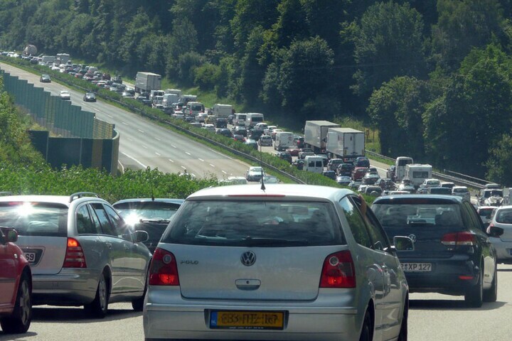 File bij Frankfurt (foto Joost Mooij)
