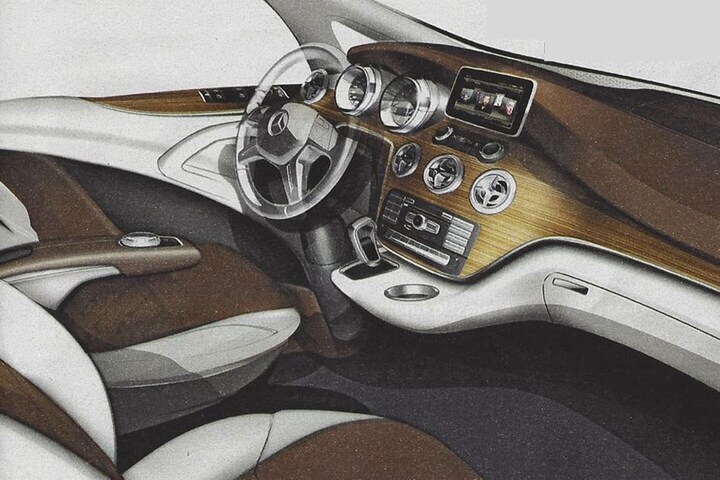 Mercedes Viano designschetsen