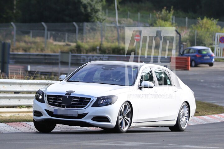 Mercedes S-klasse Pullman spyshots
