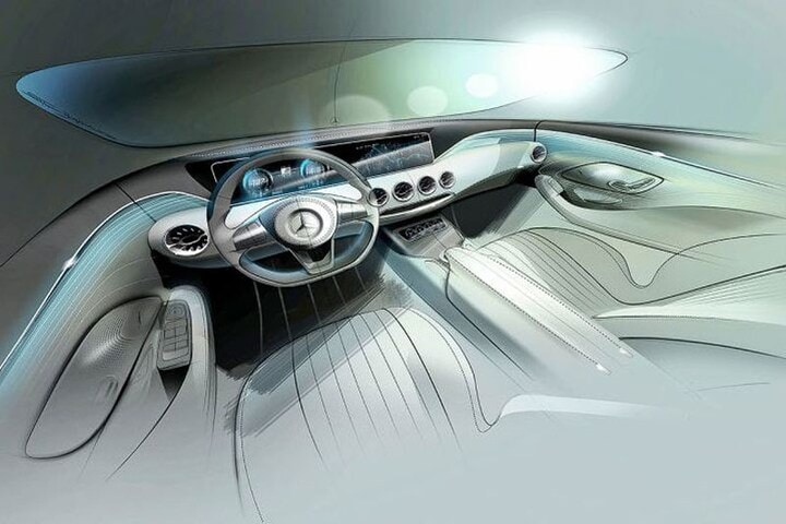 Mercedes-Benz S-klasse Coupé schetsen