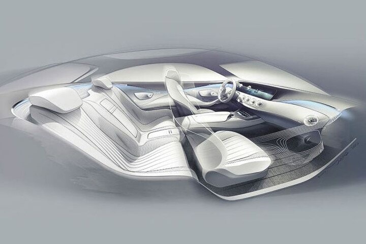Mercedes-Benz S-klasse Coupé schetsen