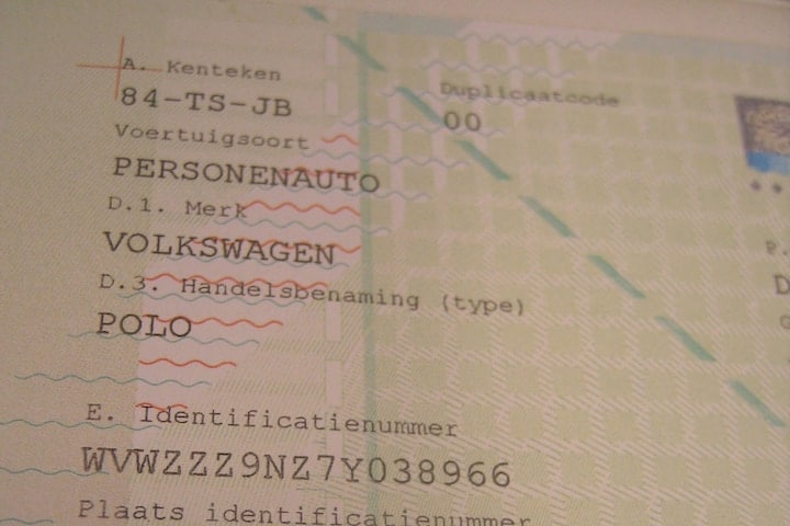 kentekenbewijs