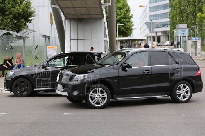 Mercedes ML facelift spyshots