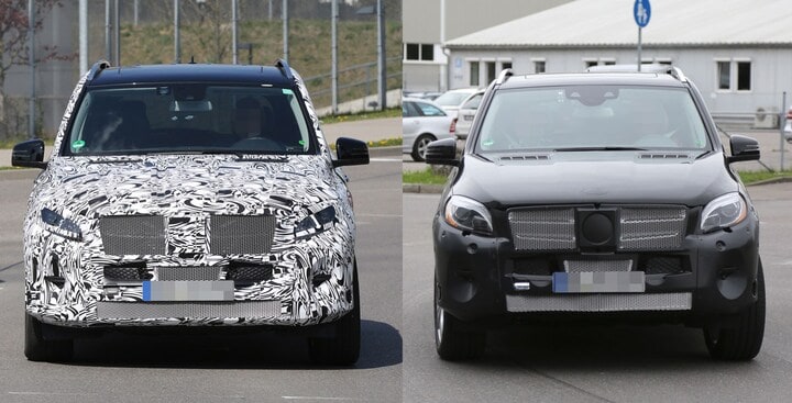 Mercedes ML facelift spyshots