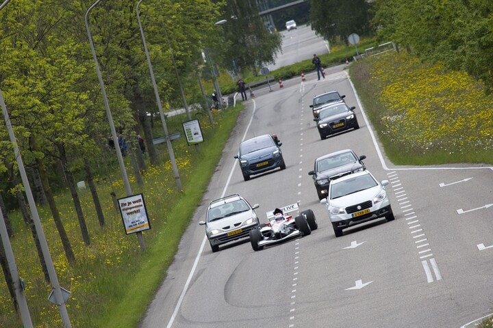 Jos Verstappen racet door Lelystad