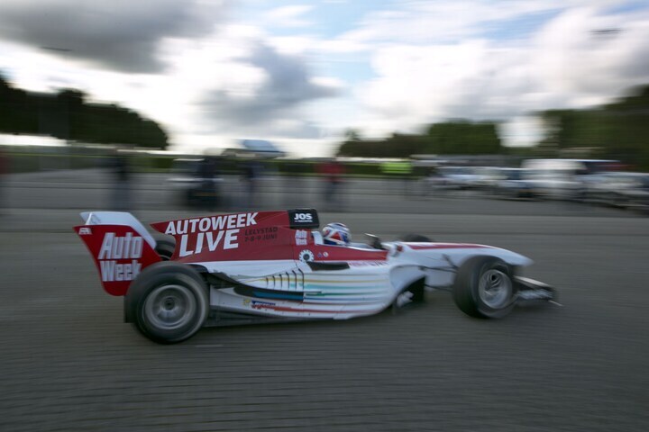 Jos Verstappen voor AutoWeek Live in Lelystad