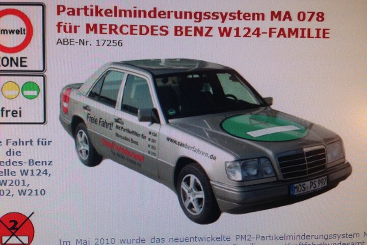 Partikelfilter Mercedes-Benz E-klasse W124